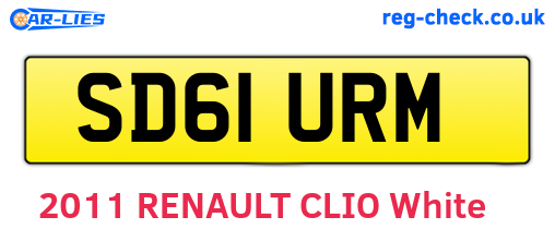 SD61URM are the vehicle registration plates.