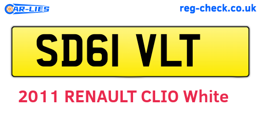SD61VLT are the vehicle registration plates.