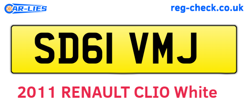 SD61VMJ are the vehicle registration plates.