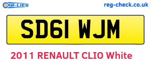 SD61WJM are the vehicle registration plates.