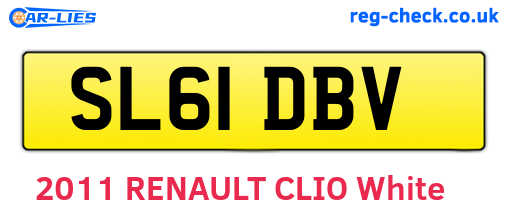 SL61DBV are the vehicle registration plates.