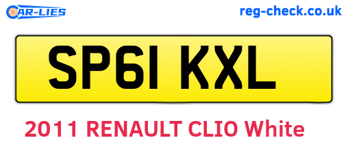 SP61KXL are the vehicle registration plates.