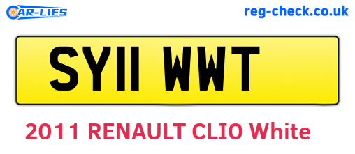 SY11WWT are the vehicle registration plates.