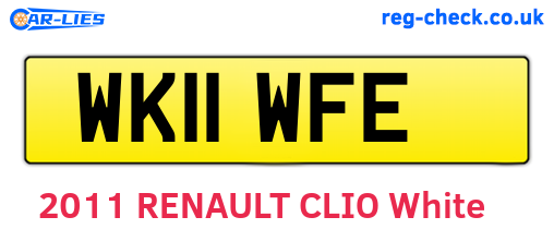 WK11WFE are the vehicle registration plates.