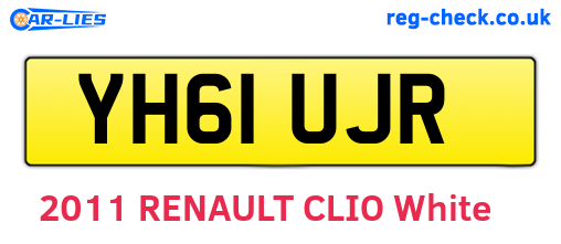 YH61UJR are the vehicle registration plates.