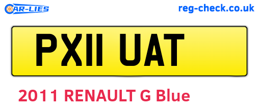 PX11UAT are the vehicle registration plates.