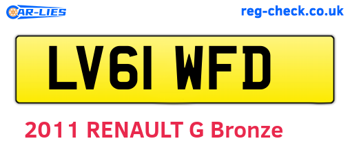 LV61WFD are the vehicle registration plates.