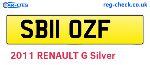 SB11OZF are the vehicle registration plates.