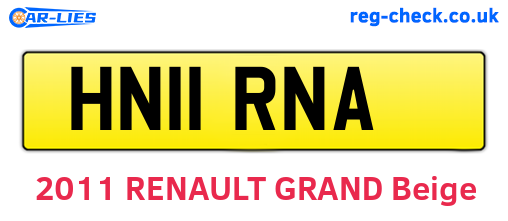 HN11RNA are the vehicle registration plates.