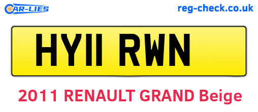 HY11RWN are the vehicle registration plates.