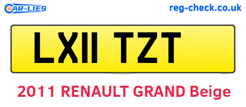 LX11TZT are the vehicle registration plates.