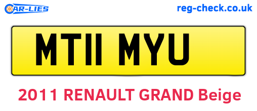 MT11MYU are the vehicle registration plates.