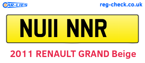 NU11NNR are the vehicle registration plates.