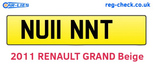 NU11NNT are the vehicle registration plates.