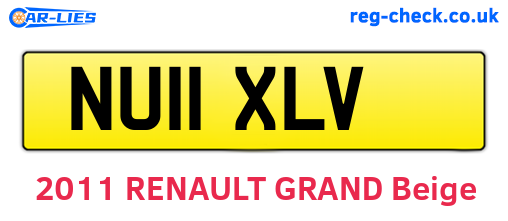 NU11XLV are the vehicle registration plates.