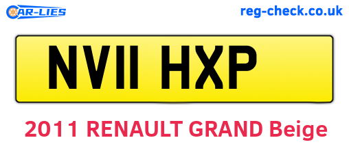 NV11HXP are the vehicle registration plates.
