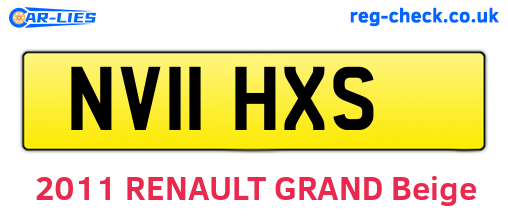 NV11HXS are the vehicle registration plates.