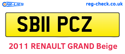 SB11PCZ are the vehicle registration plates.
