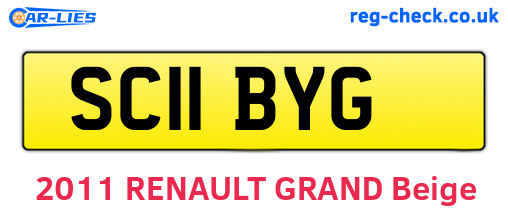 SC11BYG are the vehicle registration plates.