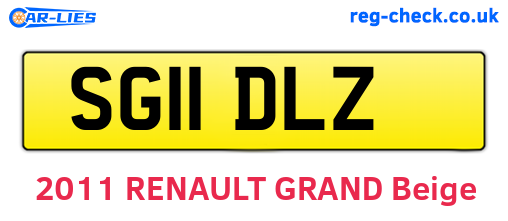 SG11DLZ are the vehicle registration plates.