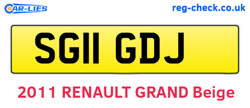 SG11GDJ are the vehicle registration plates.