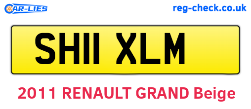 SH11XLM are the vehicle registration plates.