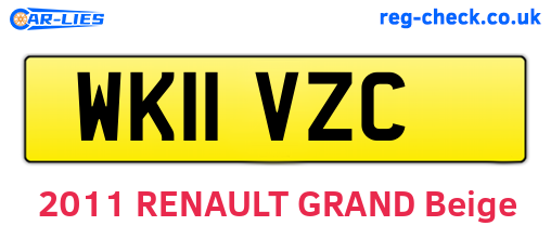WK11VZC are the vehicle registration plates.