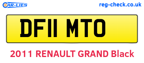 DF11MTO are the vehicle registration plates.