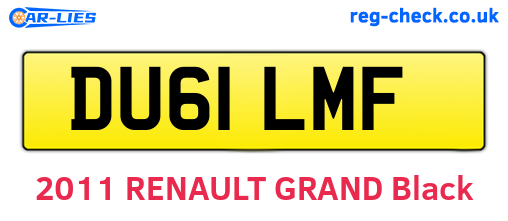 DU61LMF are the vehicle registration plates.