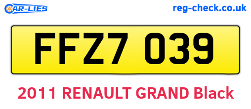 FFZ7039 are the vehicle registration plates.
