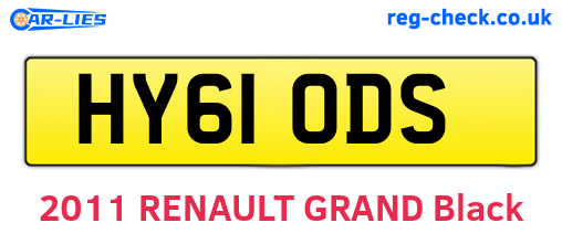 HY61ODS are the vehicle registration plates.