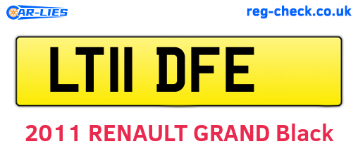 LT11DFE are the vehicle registration plates.