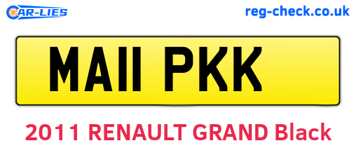 MA11PKK are the vehicle registration plates.