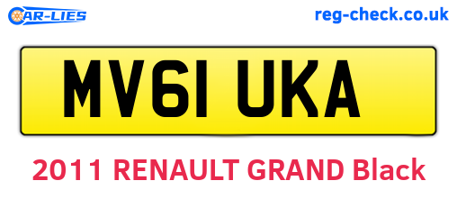MV61UKA are the vehicle registration plates.