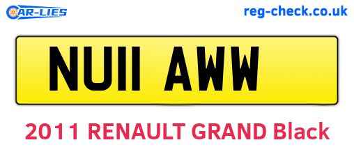 NU11AWW are the vehicle registration plates.