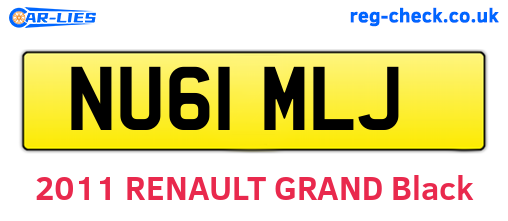 NU61MLJ are the vehicle registration plates.