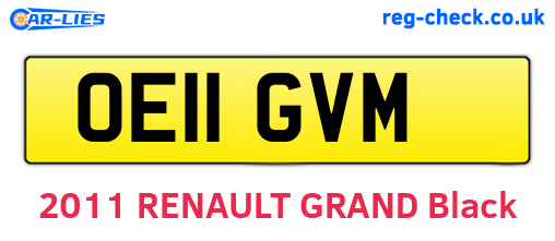 OE11GVM are the vehicle registration plates.