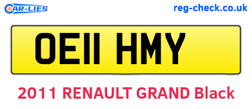 OE11HMY are the vehicle registration plates.