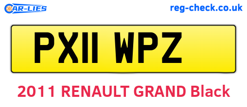 PX11WPZ are the vehicle registration plates.