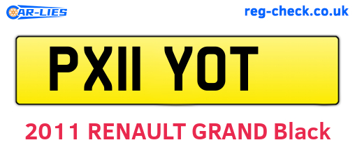 PX11YOT are the vehicle registration plates.