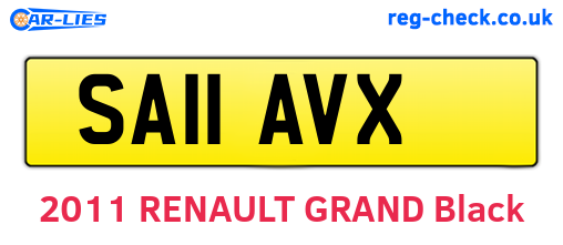 SA11AVX are the vehicle registration plates.
