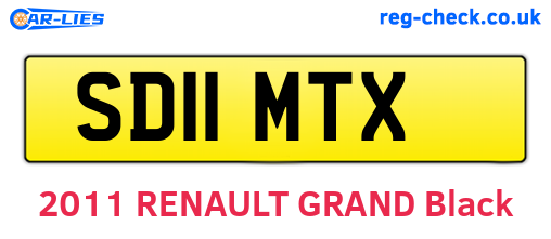 SD11MTX are the vehicle registration plates.