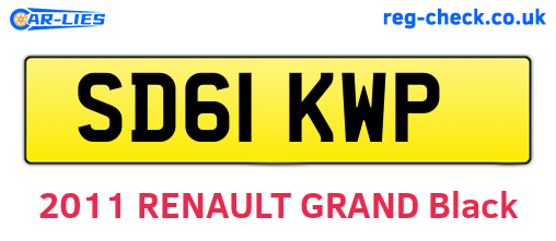 SD61KWP are the vehicle registration plates.