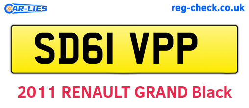 SD61VPP are the vehicle registration plates.