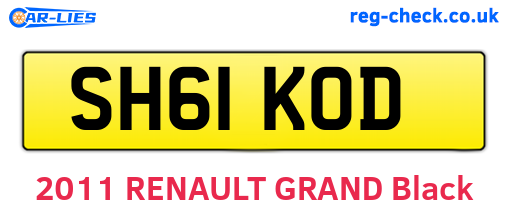 SH61KOD are the vehicle registration plates.