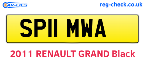 SP11MWA are the vehicle registration plates.