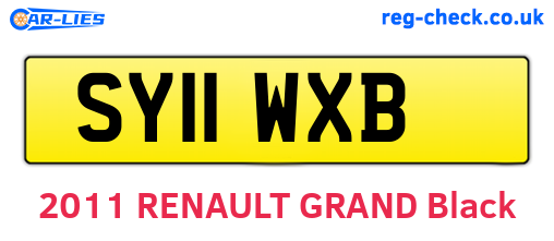 SY11WXB are the vehicle registration plates.