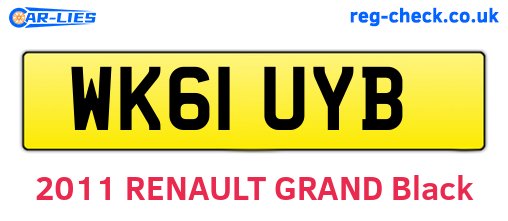 WK61UYB are the vehicle registration plates.