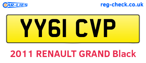 YY61CVP are the vehicle registration plates.