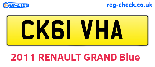 CK61VHA are the vehicle registration plates.